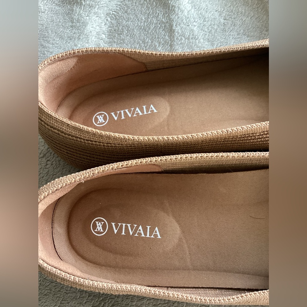 VIVAIA Women's Knit Flats in Camel - Picture 5 of 9